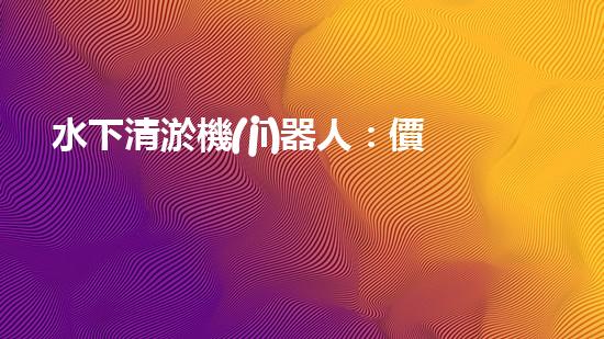 水下清淤機(jī)器人：價(jià)格之謎，究竟是財(cái)富的鑰匙還是昂貴的玩具？